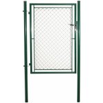 Jednokřídlá branka, pletivo, zelená, rozměry 1085x1950 mm, Zn+PVC – Sleviste.cz