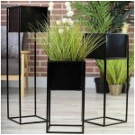 DekorStyle Květinový stojan Willa 70 cm černý – Zboží Dáma