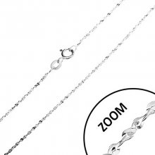 Šperky eshop Stříbrný řetízek , spirála z esovitých článků R18.01