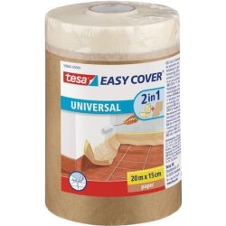 tesa Easy Cover, kombinace zakrývacího papíru a malířské pásky, náplň, světle hnědá, 20m x 1,5m, (58880-00000-00)