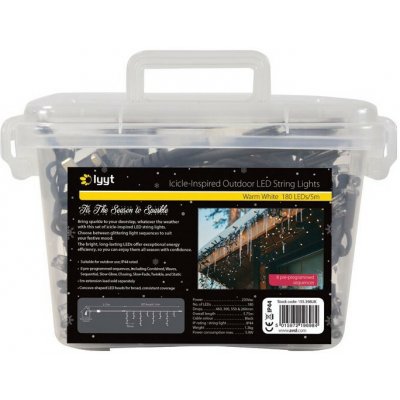 Lyyt 180ILCON-WW venkovní světelný řetěz, 180x LED - DOPRODEJ – Hledejceny.cz