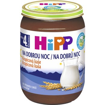 Hipp Bio Mléčná kaše na dobrou noc krupicová vanilková 190 g