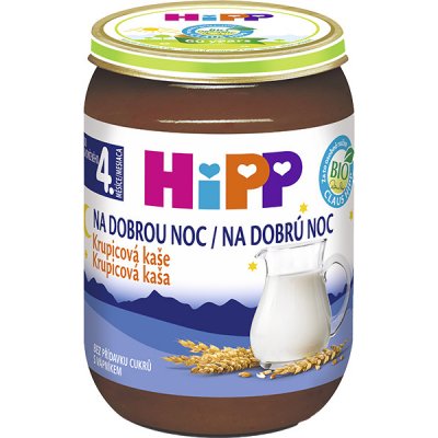 Hipp Bio Mléčná kaše na dobrou noc krupicová vanilková 190 g – Zbozi.Blesk.cz