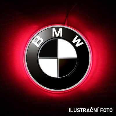 BMW svítící znak na kufr- LED podsvícené logo - červená - ČERNÁ a BÍLÁ – Zbozi.Blesk.cz