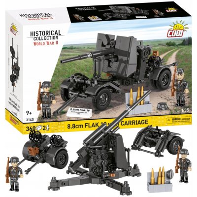 COBI 3140 World War II Německé protiletadlové dělo 8.8 cm Flak 18 s lafetou 1:35 – Hledejceny.cz