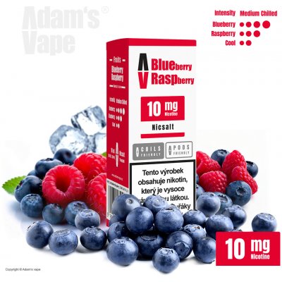 Adams vape Salt Blueberry Raspberry 10 ml 10 mg – Hledejceny.cz