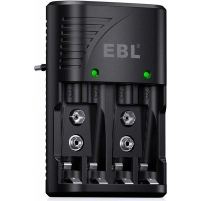 EBL univerzální nabíječka baterií AA AAA 9V NIMH NICD akumulátory – Zboží Živě