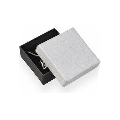 Šperky4U Krabička na soupravu šperků, stříbrná/černá KR0043-ST – Zboží Mobilmania