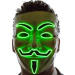 Anonymous Vendeta LED maska ZELENA