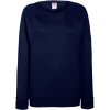 Dámská mikina Fruit of the Loom mikina Lady-Fit LW Raglan Sweat raglánová dámská COT-162146a3600 Navy deep