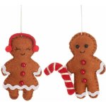 Sass & Belle Gingerbread Couple vánoční ozdoba hnědá – Hledejceny.cz