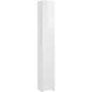 shumee Koupelnová skříňka bílá vysoký lesk 25x25x170 cm dřevotříska