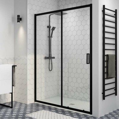 ELCHE 130 Černá Sprchové dveře, 190cm, 6mm – Zboží Mobilmania