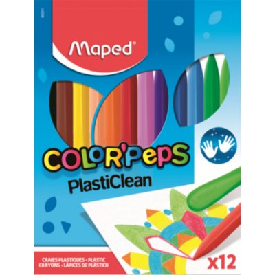 MAPED Trojhranné plastové pastelky Color'Peps PlastiClean 12ks – Zboží Mobilmania