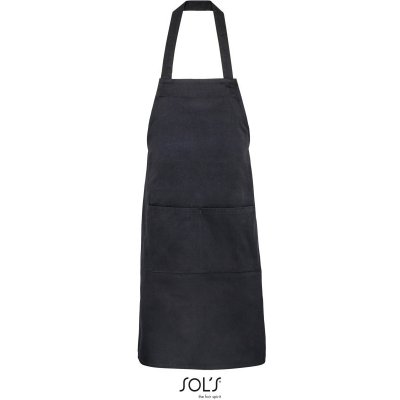 SOL's Collection Zástěra Gamma s laclem bio COT25356900299-black Černá – Hledejceny.cz