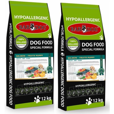 Bardog Salmon Fruits Puppy 2 x 12 kg