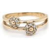 Prsteny Beny Jewellery Zlatý Prsten se Zirkony Kvetina 7130062