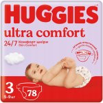 Huggies Ultra Comfort 3 4-9 kg 78 ks – Sleviste.cz