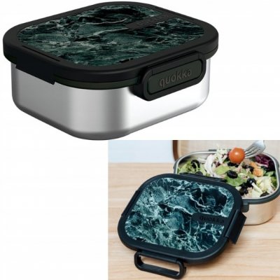 Quokka Nerezový Lunch box Kai Black Marble – Zboží Dáma