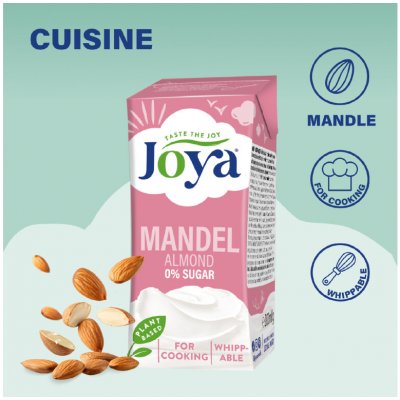 Joya Cuisine Rostlinný krém na vaření a ke šlehání s kokosem a mandlemi 200 ml – Hledejceny.cz
