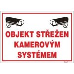 Objekt střežen kamerovým systémem - plastová tabulka A4 120216
