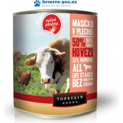 Topstein Masíčko v plechu hovězí 0,8 kg – Zbozi.Blesk.cz