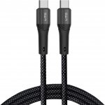 Lito KF2338097 datový Type-C na Type-C rychlé nabíjení 60 W 480 Mbps nylon 1m černý – Zboží Živě