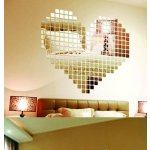 Sentop Zrcadlová samolepka na stěnu - Fantazie, 1 sada obsahuje 100 kusů 2 x 2 cm – Zbozi.Blesk.cz