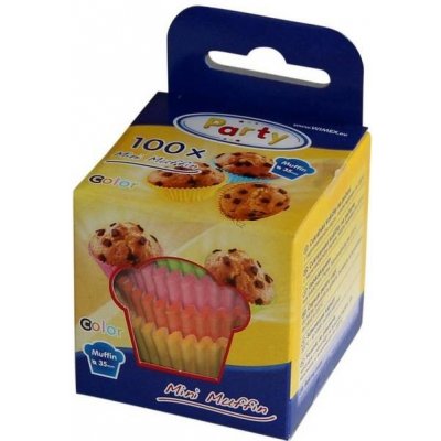 Dortisimo košíčky na mini muffiny nepromastitelné Barevné 3,5x2 cm 100ks – Hledejceny.cz