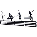 Walenty Kovový nástěnný věšák na medaile Sportovní Gymnastika 3 rozměry stříbrná 60 cm – HobbyKompas.cz