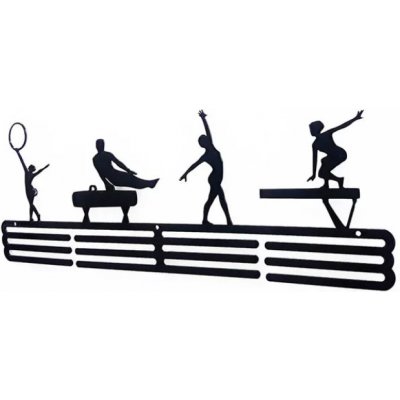 Walenty Kovový nástěnný věšák na medaile Sportovní Gymnastika 3 rozměry stříbrná 60 cm – HobbyKompas.cz