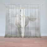 Sablio Záclony Bílý kůň 3: 2ks 150x250cm – Hledejceny.cz