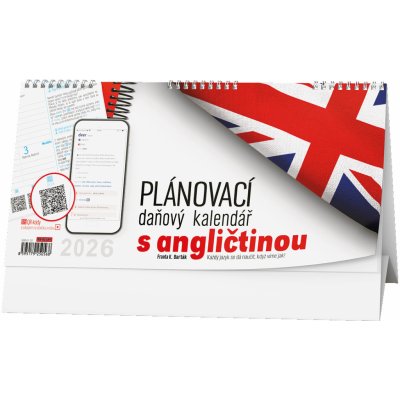 Stolní Baloušek Plánovací daňový s angličtinou 2026 – Zboží Dáma