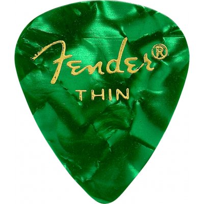 Fender Premium Celluloid Picks, 351 Shape - trsátka (více variant) Fender Premium Celluloid Picks, 351 Shape: Green Moto / Thin – Zboží Mobilmania