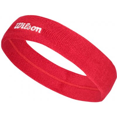Wilson U Terry Logo Headband Červená Bílá – Zboží Dáma