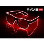 RAVEON Svítící brýle Wayfarer style | Červené – Sleviste.cz