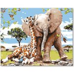 Zuty Malování podle čísel ŽIRAFA A SLONÍK – Sleviste.cz