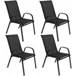 SPRINGOS MONZA GF0071 černé Set 4x Zahradní křeslo – Hledejceny.cz