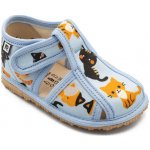 RAK dětské sandálky bačkůrky kočky modré – Sleviste.cz