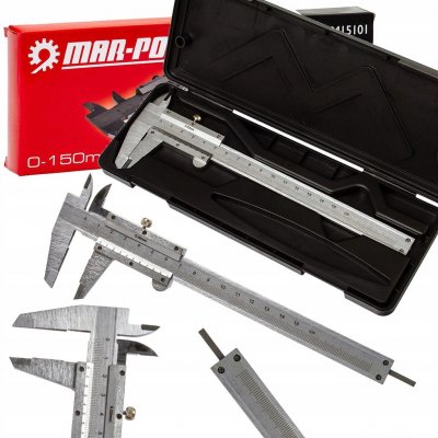 MAR-POL M15101 Měřítko posuvné kovové 0-150mm – HobbyKompas.cz