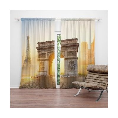 Sablio Závěs Paříž Vítězný oblouk: 2ks 140x250cm – Hledejceny.cz