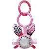 Canpol babies šustící plyšová hračka s chrastítkem Zig Zag králík růžová
