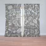 Sablio Záclony Černobílá škola: 2ks 150x250cm – Hledejceny.cz