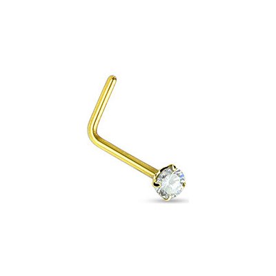 Šperky4U piercing do nosu žluté zlato N01051-GD