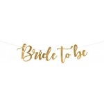 PartyDeco Banner Bride to be zlatý 80 x 19 cm – Sleviste.cz