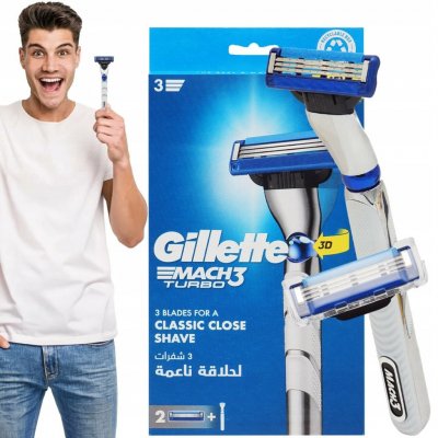 Gillette Mach3 Turbo + 2 ks hlavic – Hledejceny.cz