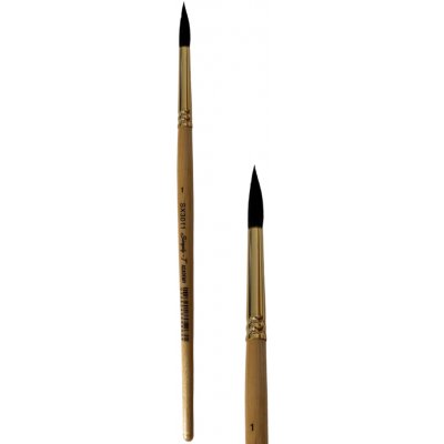 Přírodní štětec Simply-T Academy SX3011 - kulatý Velikost štětce: 1 – Sleviste.cz