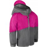 Unuo dětská softshellová bunda s bambusovým úpletem Street šedá fuchsiová – Zboží Dáma