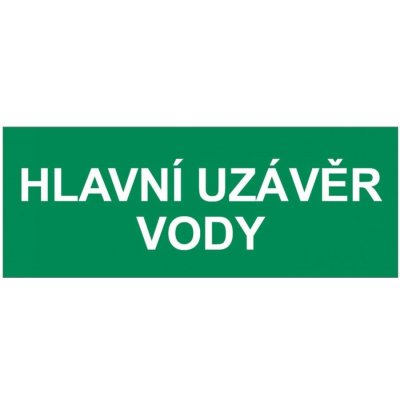 Tabulka bezpečnostní - Hlavní uzávěr vody 12434 – Zboží Mobilmania