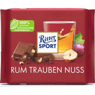 Ritter Sport Rum Trauben Nuss 100 g – Zboží Mobilmania